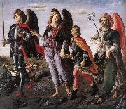 BOTTICINI, Francesco The Three Archangels with Tobias f china oil painting reproduction